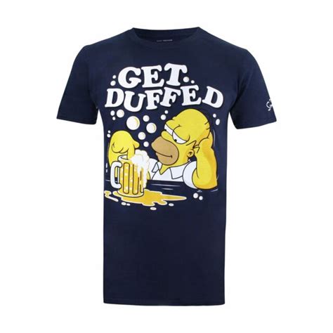 Simpsons Navy "Get Duffed" Mens T-shirt | The Rainy Days