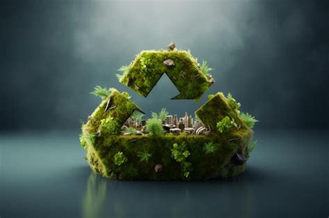 Premium Photo | Recycle symbol copy space eco friendly earth background