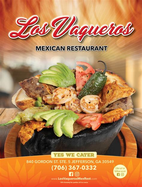 Menu | Los Vaqueros Mexican Restaurant