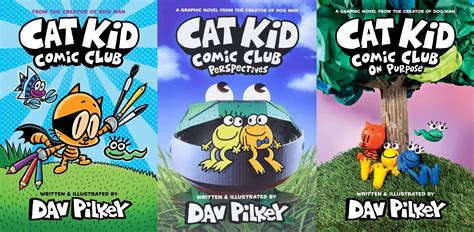 By Dav Pilkey Cat Kid Comic Club Series (Cat Kid Comic Club # 1 -3) A ...