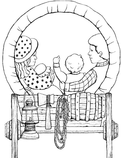 Covered Wagon Coloring Page - Coloring Home