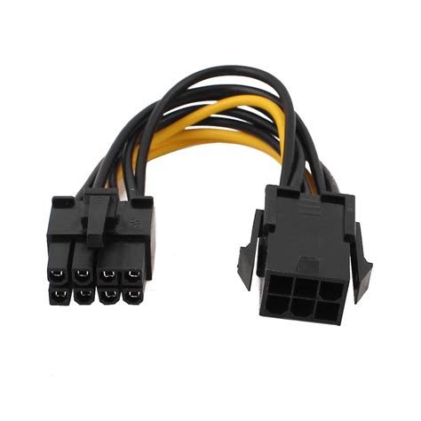 PCI Express 6-Pin to 8-Pin Video Card Power Adapter Cable Black Yellow | Walmart Canada