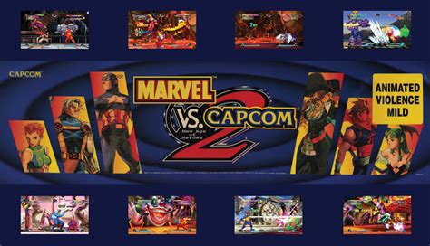 Marvel vs Capcom 2 – Dynamo Big Blue Arcade Marquee – 27″ x 15.5 ...