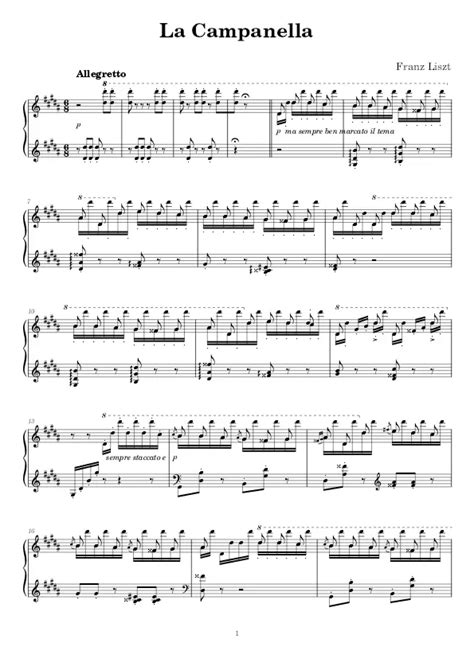 La Campanella Free Sheet Music