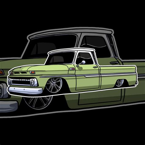 C10 green truck sticker classic trucks C10 life Chevy | Etsy