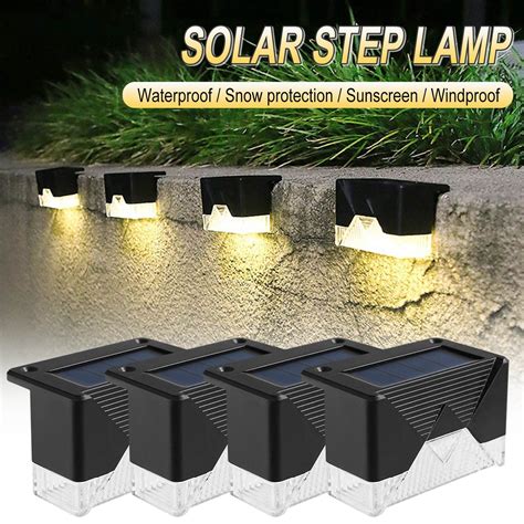 CELNNCOE Solar Lights Outdoor,Warm White LED Solar Lamp Stair Outdoor ...