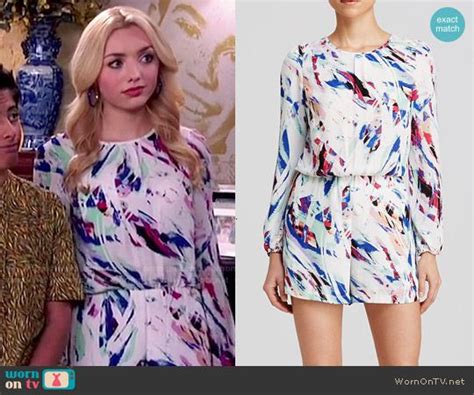 Emma’s white abstract printed romper on Jessie. Outfit Details: http ...