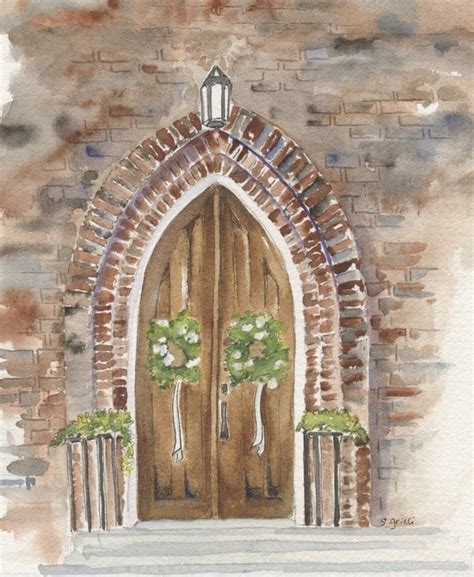 Custom Church Painting Watercolor Unique Wedding Gift | Etsy