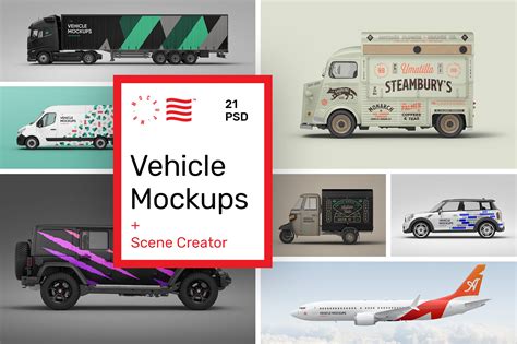 Vehicle Mockups - Car Mockups | Photoshop Templates ~ Creative Market