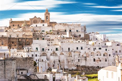 Panoramic view of Ostuni (Italy) ~ Nature Photos ~ Creative Market