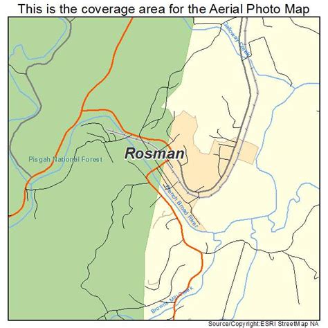 Aerial Photography Map of Rosman, NC North Carolina