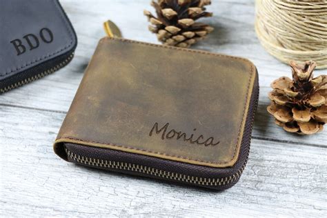 ZIPPER WALLET, Leather Wallet, Personalize Leather Wallet, Zipper ...