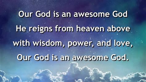 Our God Is An Awesome God, Instrumental with lyrics Chords - Chordify