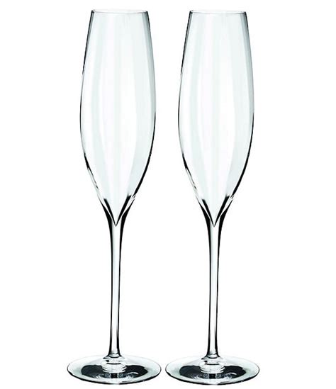 Waterford Crystal Elegance Optic Champagne Flutes, Set of 2 | Dillard's