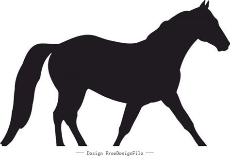 Horse silhouette free cdrs art vector material free download