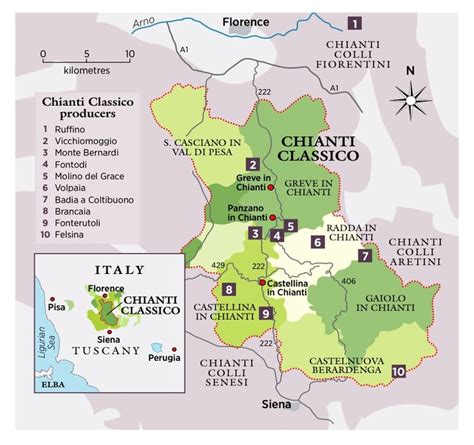 Map of Chianti Classico Producers | Italian wine, Wine region map, Chianti wine