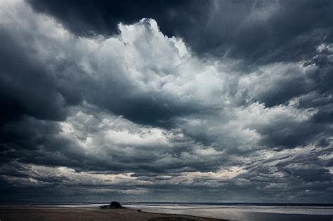 Premium Photo | Storm clouds over the sea