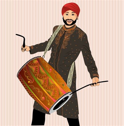 Dhol Players: Over 81 Royalty-Free Licensable Stock Vectors & Vector ...