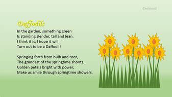 Daffodil Poem and Resources | Teaching Resources