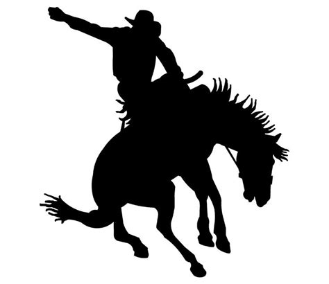 Saddle Bronc Rider Clip Art Http Gateminder Com Out West Designs | Horse silhouette, Bronc ...