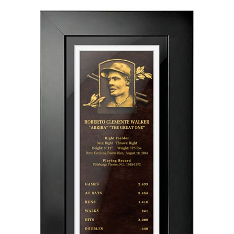 Roberto Clemente Baseball Hall of Fame 24 x 8 Framed Plaque Art