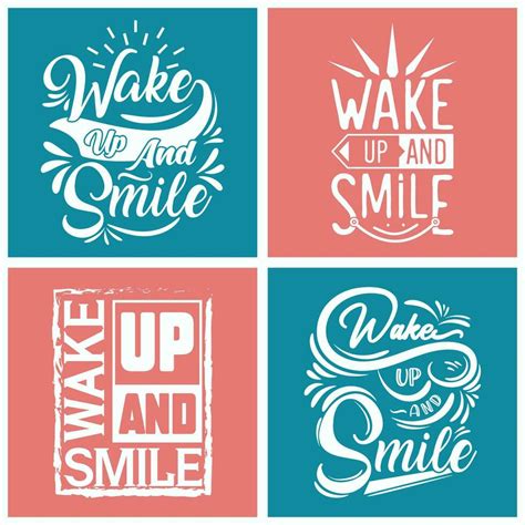 Wake Up and Smile T Shirt Design, typography quotes calligraphy design ...