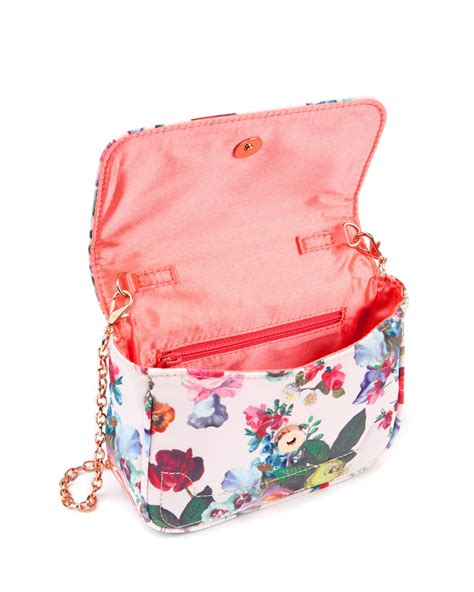 Ted baker Fluze Floral Clutch Bag in Multicolor (Pink) | Lyst