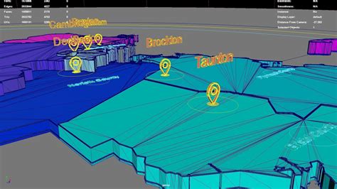 Massachusetts United States USA map region 3D model geography 3D model ...