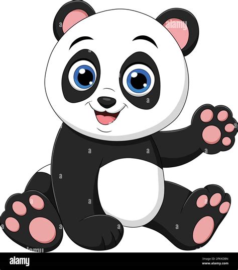 Cute Panda cartoon animal vector illustration Stock Vector Image & Art ...