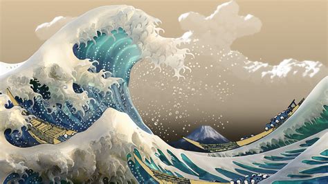 Free download ScreenHeaven The Great Wave off Kanagawa ocean waves [1920x1080] for your Desktop ...