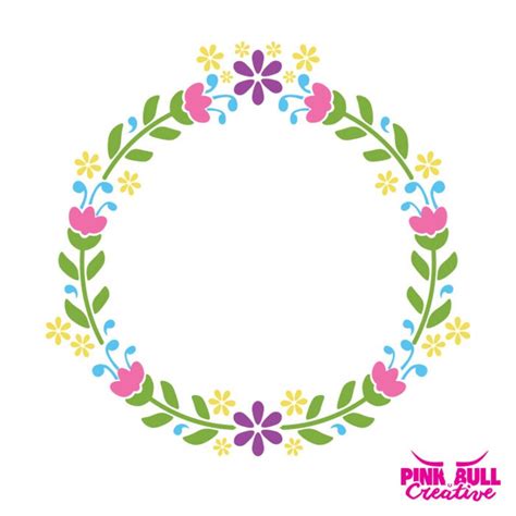 Flower Wreath SVG Cut File for Cricut or Other Cutting - Etsy