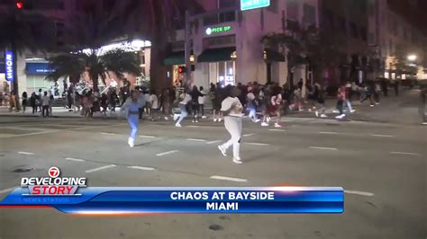 Miami Police rush to Bayside after crowd of unruly teens set off chaos ...