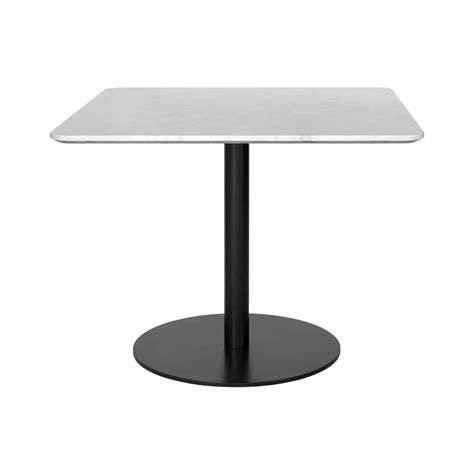 1.0 Lounge Table, Square, Round Black Base, Medium, Marble | Marble tables design, Furniture ...