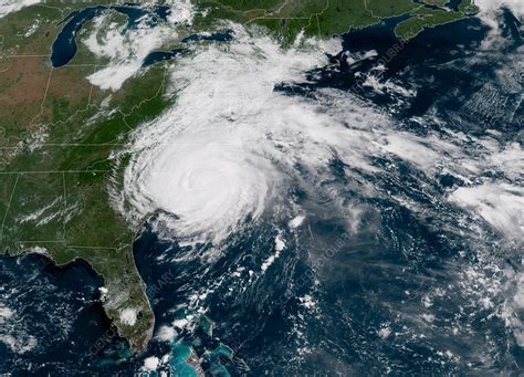 Hurricane Florence, satellite image - Stock Image - C040/3980 - Science Photo Library