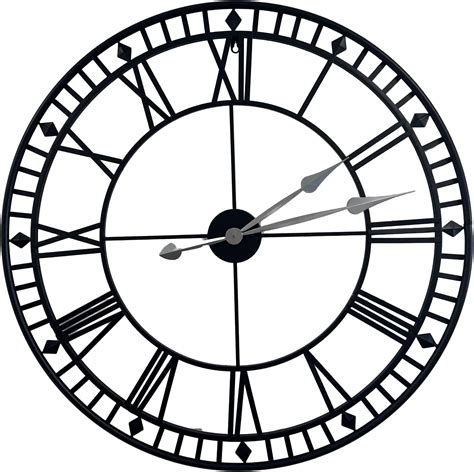 Westminster Large Outdoor Garden Wall Clock Giant Open Face Big Roman Numerals 80CM : Amazon.co ...
