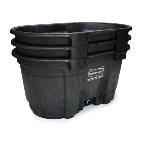 Buy Rubbermaid Commercial FG424288BLA Structural Foam Stock Tank, 100 Gallon Capacity, 53 Length ...