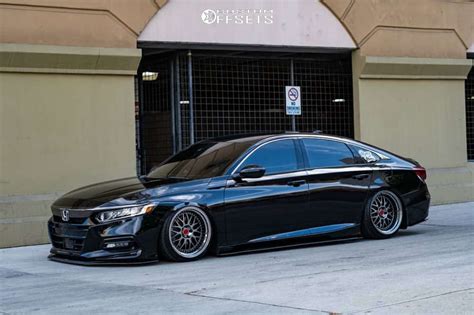 2018 Honda Accord with 19x10.5 22 ESR Sr01 and 235/35R19 Federal SS595 and Air Suspension ...