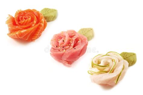 Flowers of Sushi stock image. Image of nigiri, fish, hossomaki - 17891533