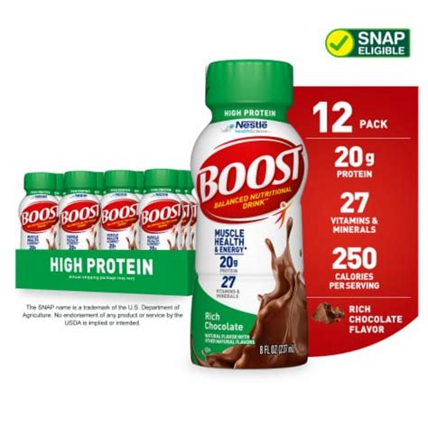 BOOST High Protein Ready to Drink Nutritional Drink Rich Chocolate, 12 ...