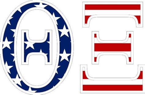 Theta Xi American Flag Greek Letter Sticker 2.5