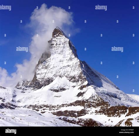 Matterhorn peak Alp Switzerland Stock Photo - Alamy