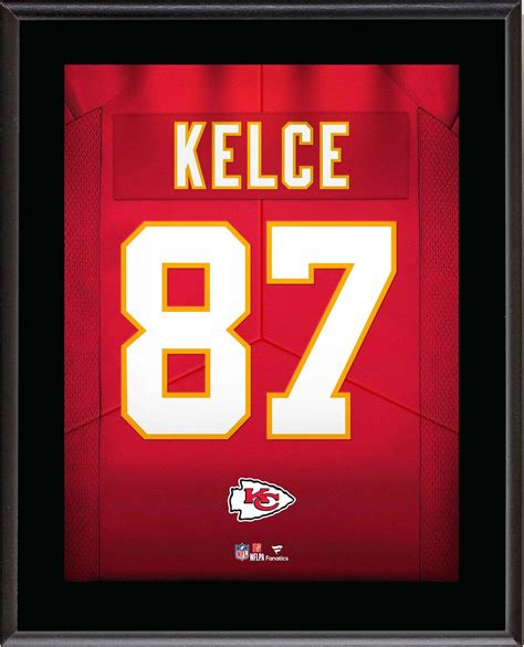 Travis Kelce Kansas City Chiefs 10.5" x 13" Jersey Number Sublimated ...