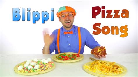 Blippi Toys! Funny Fun Pizza Song by Blippi Foods for Kids - YouTube