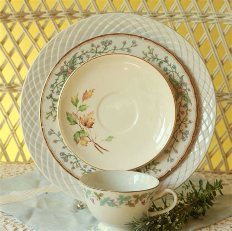 Mismatched Dishes Antique Dinnerware Vintage by FancifulTableware