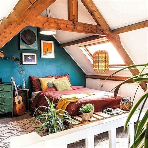 36 Lovely Attic Bedroom Ideas With Bohemian Style - The house has many parts-the patio, foyer ...