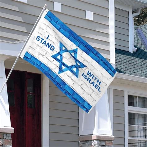 Amazon.com : I Stand with Israel Flag 3x5, Israel Flag Banner- Ft ...