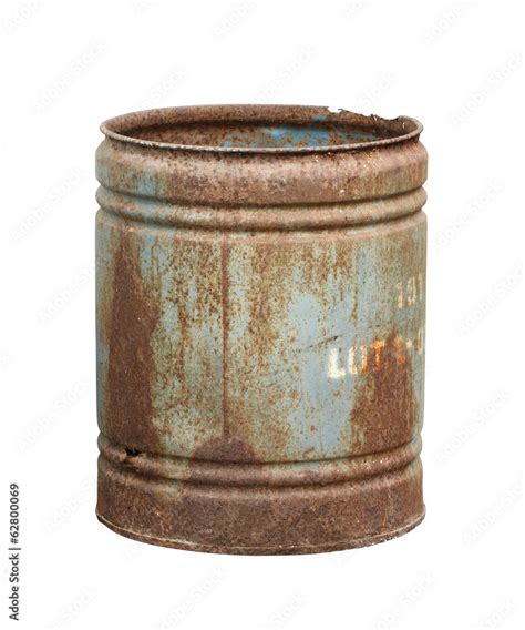 Rusty barrel isolated on white background Stock Photo | Adobe Stock