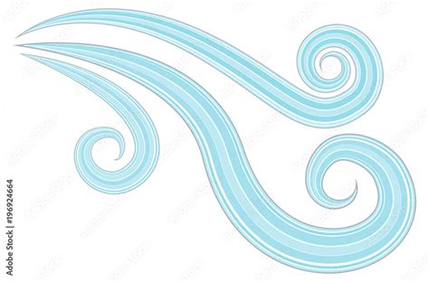 Wind Blowing Design Element Stock Vector | Adobe Stock