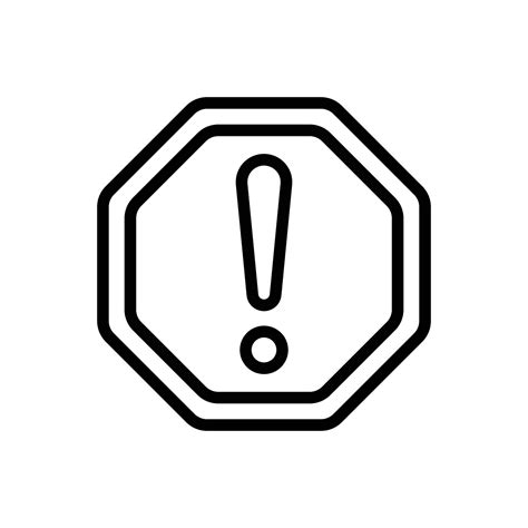 Alert sign. line icon style. icon related to warning. Simple vector ...