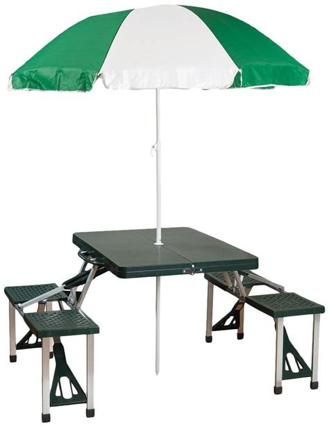 Stansport Picnic Table with Umbrella | Portable picnic table, Folding ...